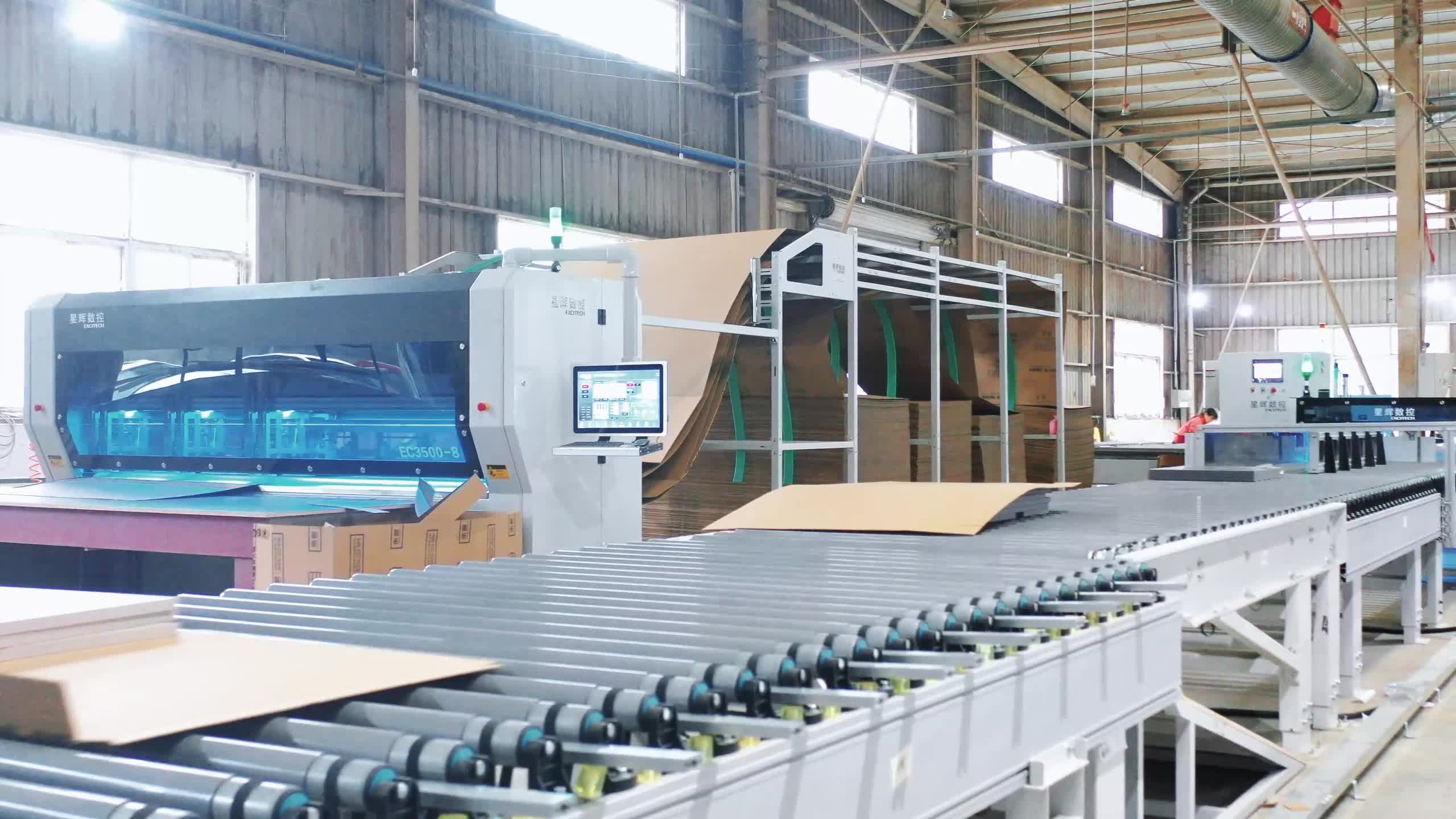 Excitech CNC Sichuan Chengdu 인상 포장 라인 프로젝트의 사례 공유.
